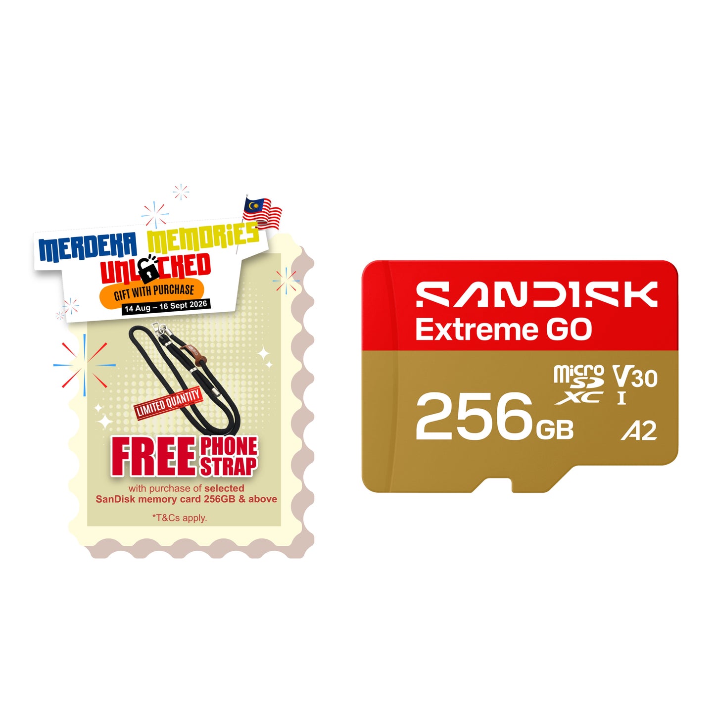 SANDISK Extreme® GO microSD™ UHS-I Card [SDSQXGN] (64GB/ 128GB/ 256GB)-Data Storage-futuromic