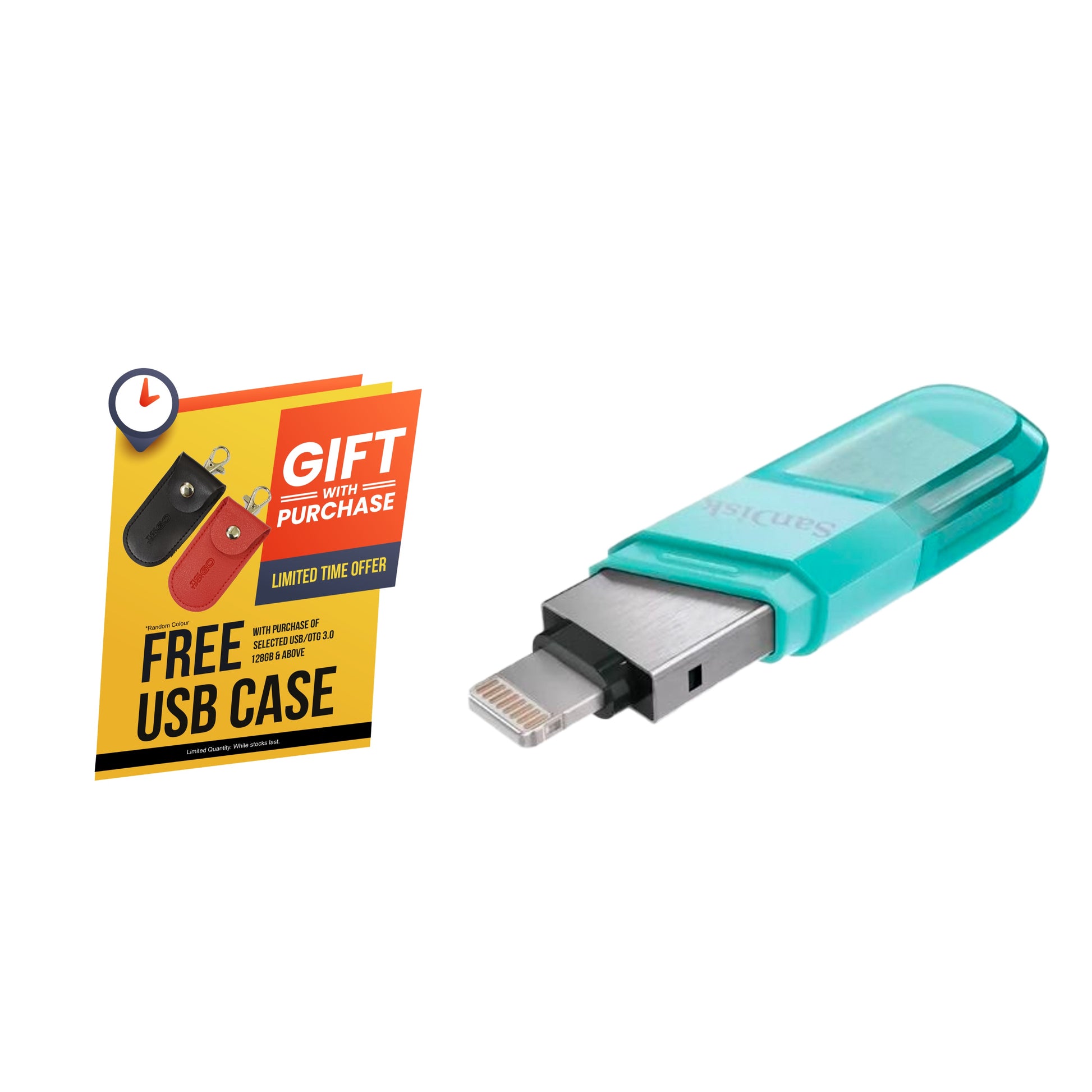 SanDisk iXpand Flash Drive Flip for iPhone (Lightning/USB Flash Drive)-Data Storage-futuromic
