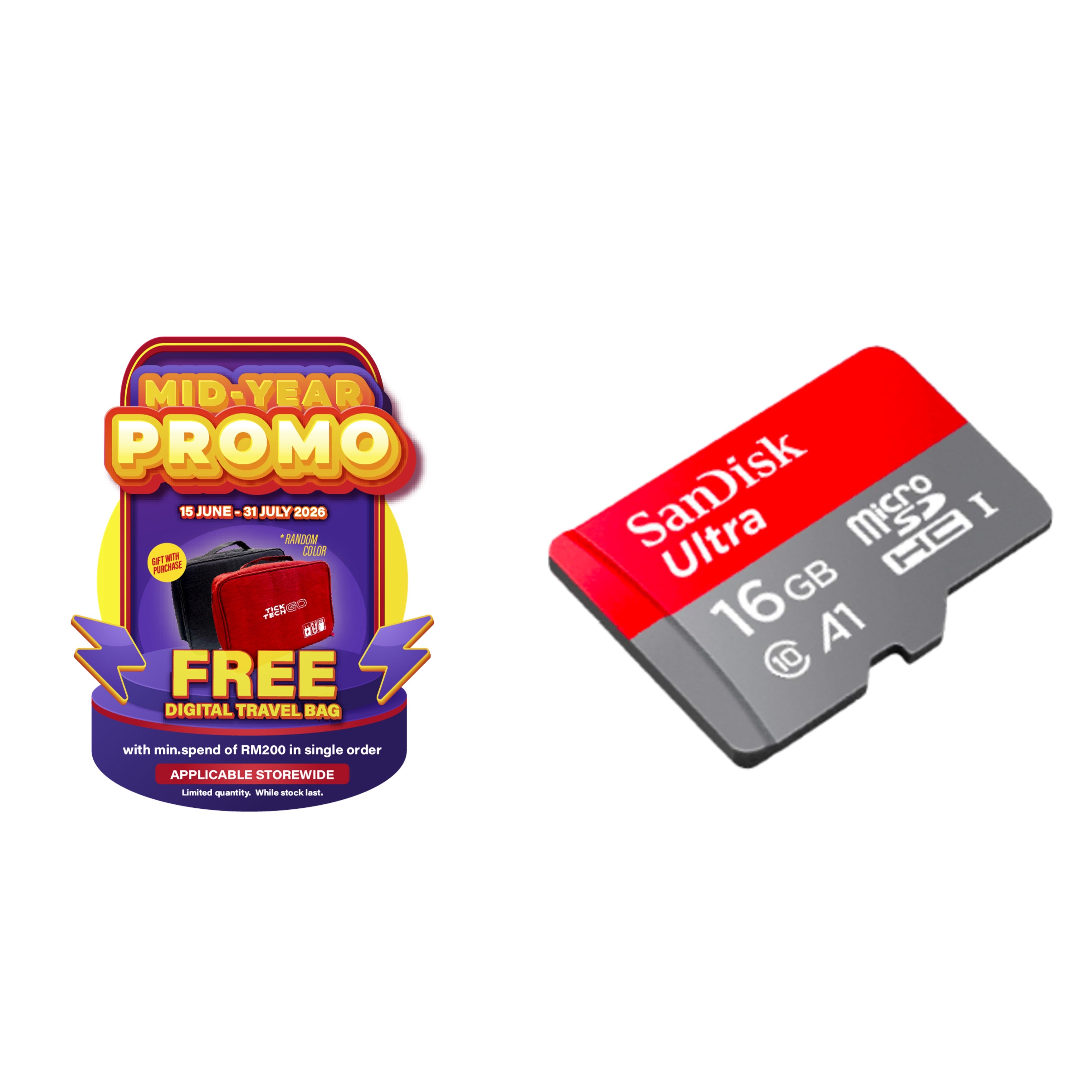 SanDisk Ultra microSDHC/SDXC UHS-I Class 10 U1 A1 98MB/s - 150MB/s Memory Card (No Adapter)-Data Storage-futuromic