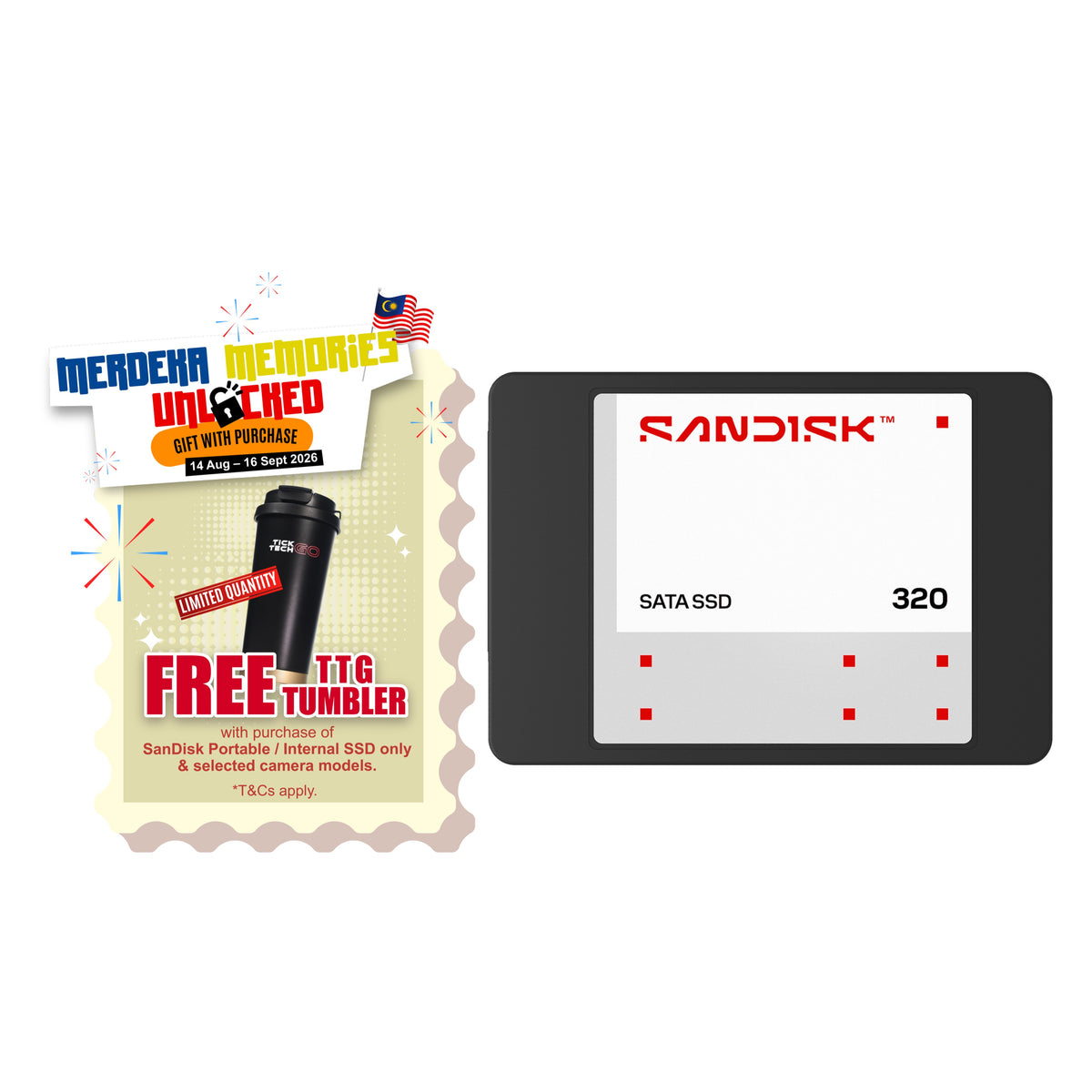 SANDISK® 320 SATA Internal SSD (250GB/ 500GB/ 1TB/ 2TB)-Data Storage-futuromic