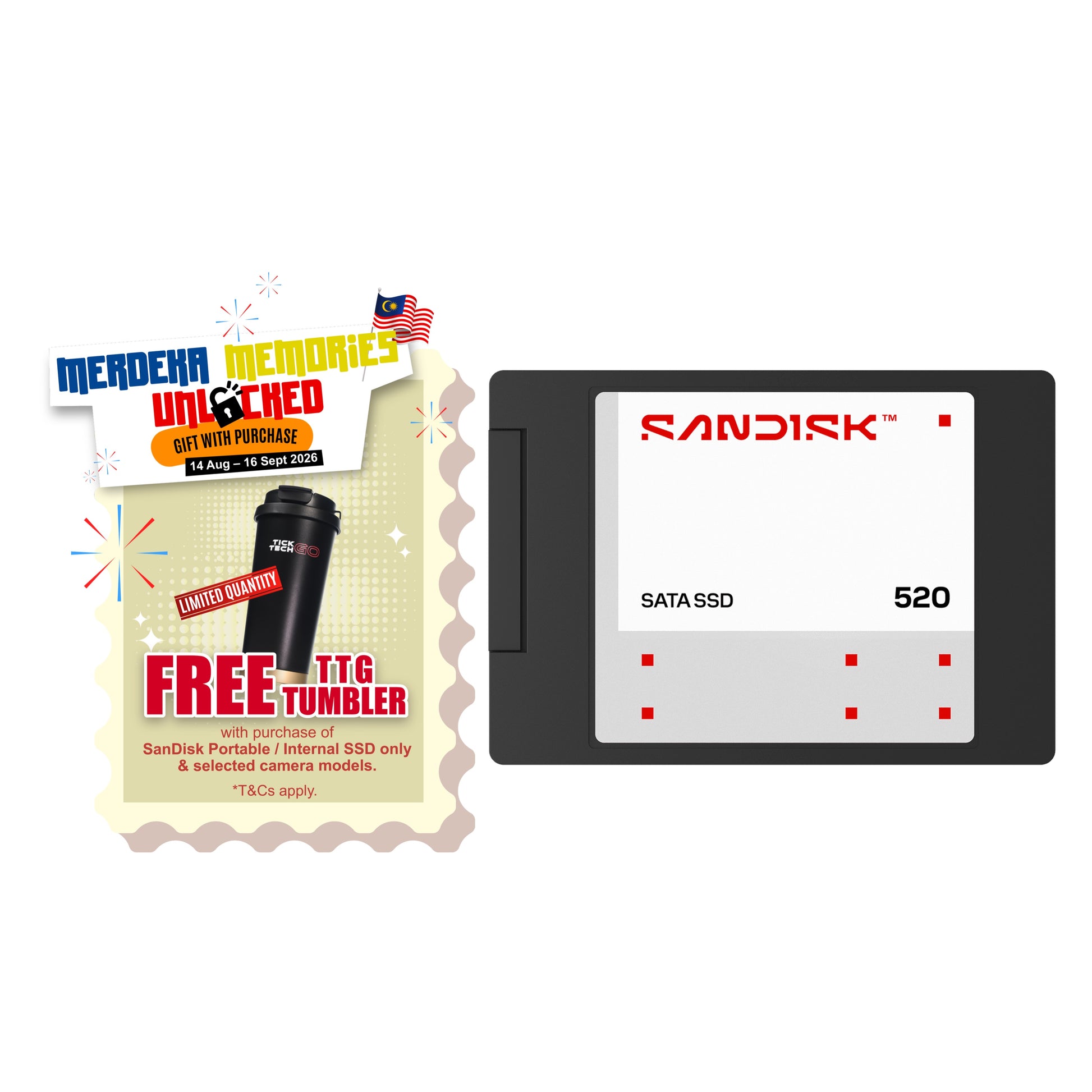SANDISK® 520 SATA Internal SSD (500GB/ 1TB/ 2TB)-Data Storage-futuromic