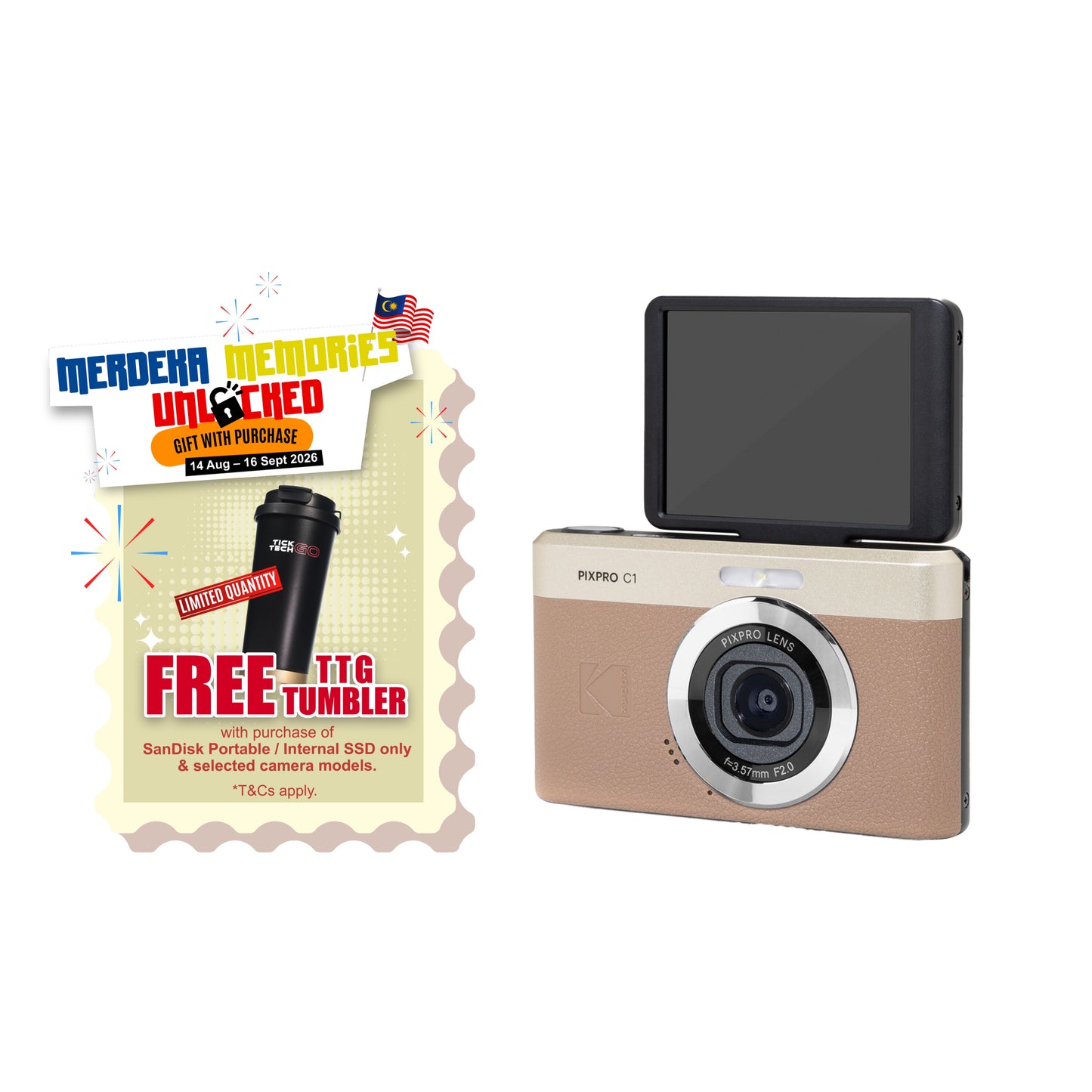 KODAK PIXPRO C1 Digital Camera [FRIENDLY ZOOM]-Digital Compact Cameras-futuromic