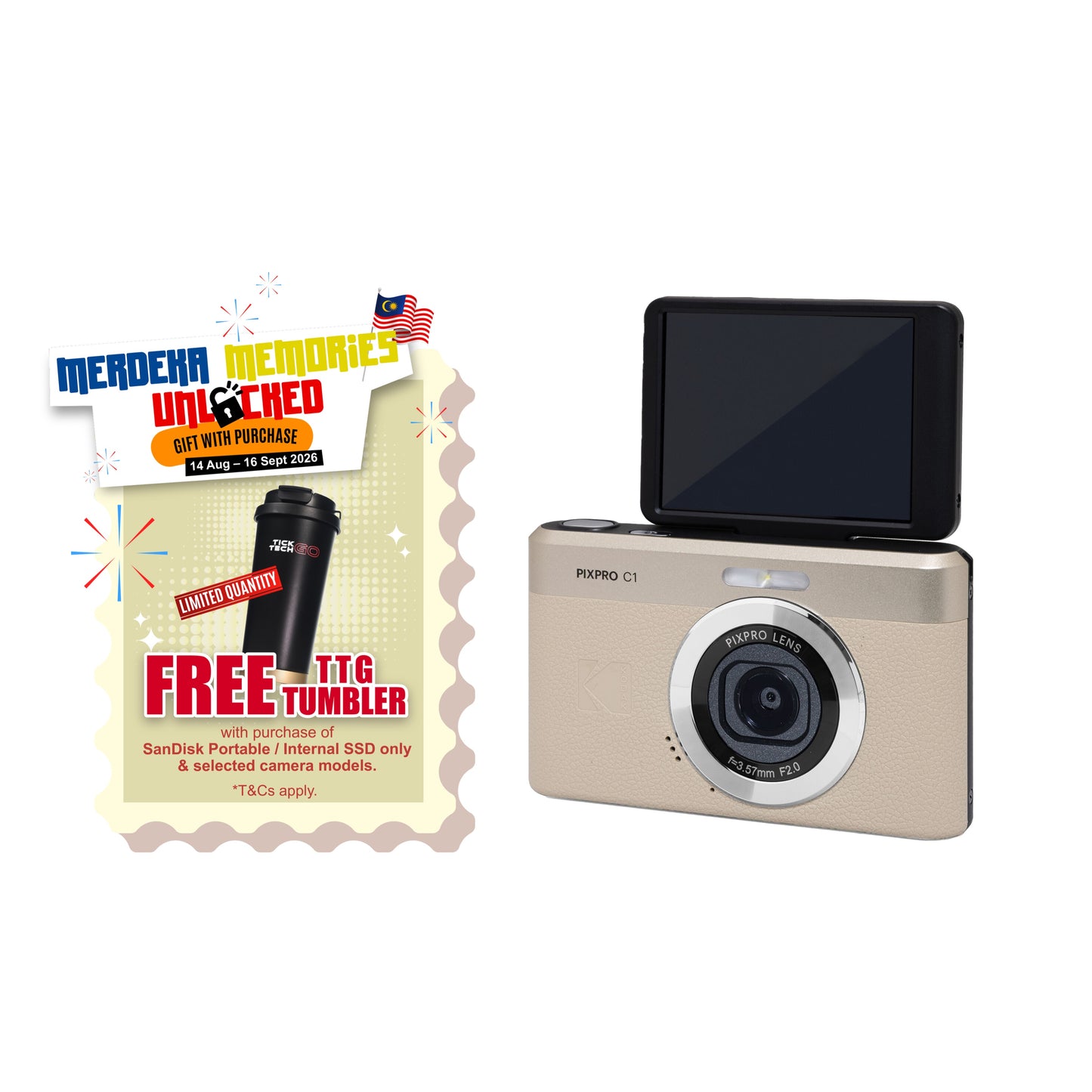 KODAK PIXPRO C1 Digital Camera [FRIENDLY ZOOM]-Digital Compact Cameras-futuromic