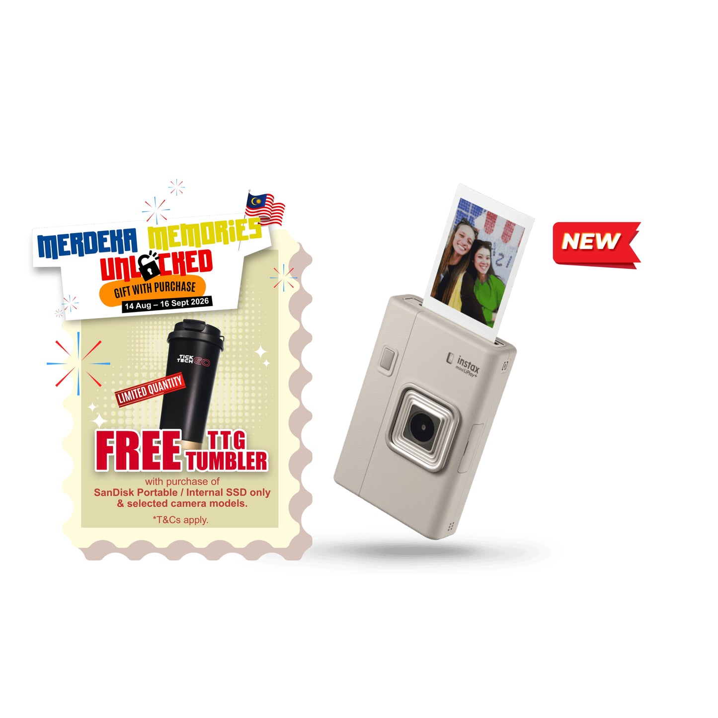 FUJIFILM Instax Mini LiPlay+ Hybrid Instant Camera-Instant Camera-futuromic