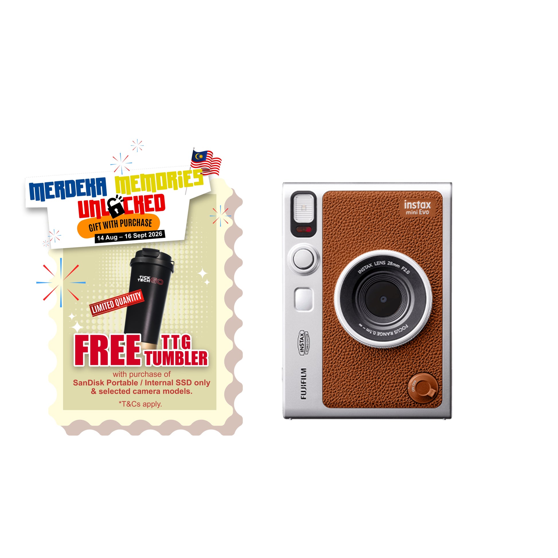 FUJIFILM Instax Mini Evo Hybrid Instant Camera-Instant Camera-futuromic