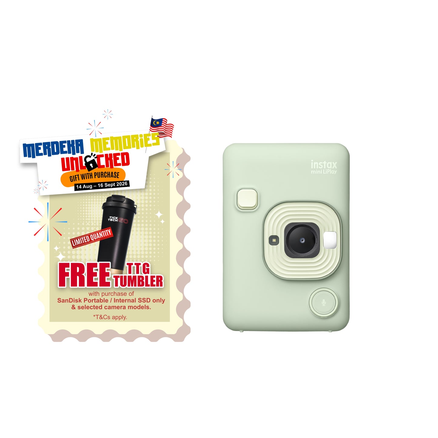 FUJIFILM INSTAX Mini LiPlay 2 in 1 Hybrid Instant Camera (New Colors)-Instant Camera-futuromic