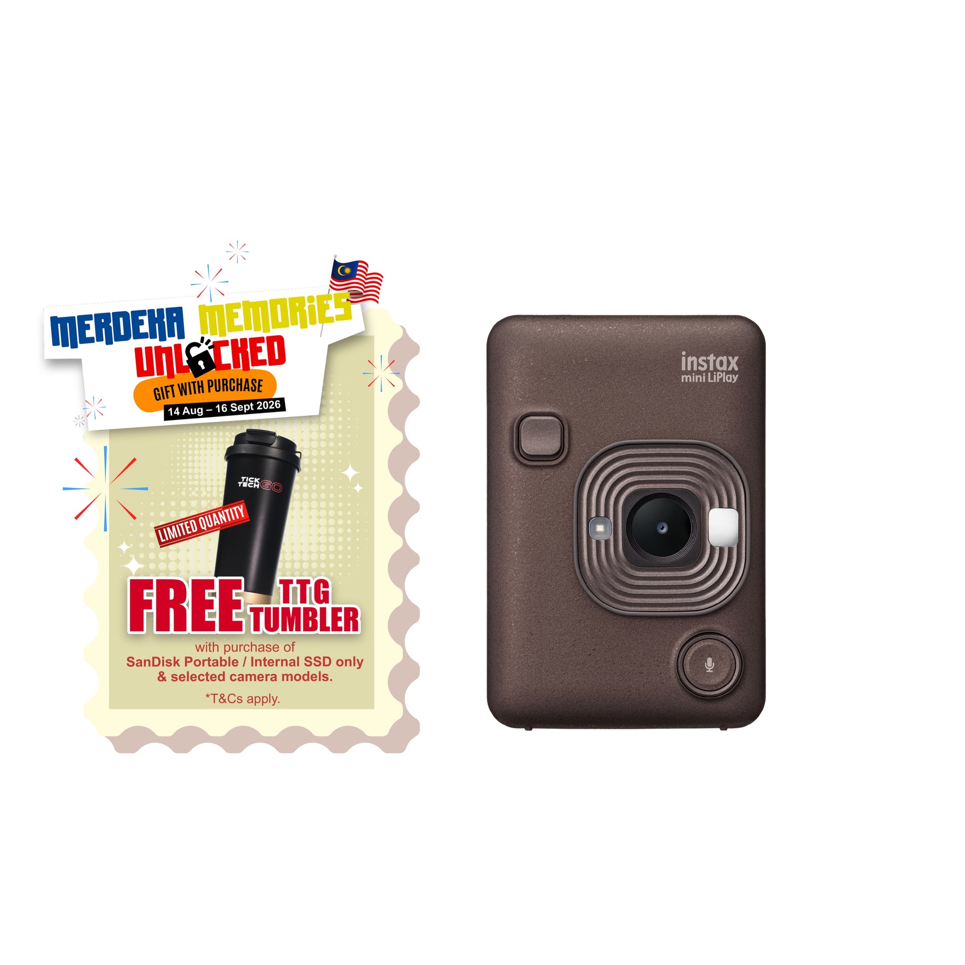 FUJIFILM INSTAX Mini LiPlay 2 in 1 Hybrid Instant Camera (New Colors)-Instant Camera-futuromic