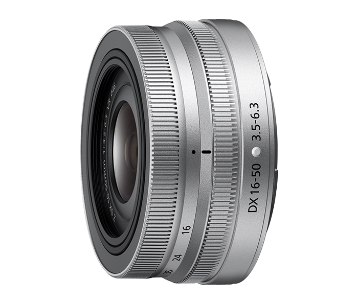 Nikon NIKKOR Z DX 16-50mm f/3.5-6.3 VR Lens (Silver)-Camera Lenses-futuromic