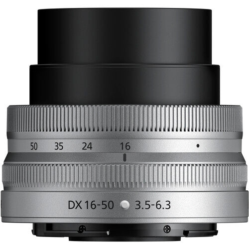 Nikon NIKKOR Z DX 16-50mm f/3.5-6.3 VR Lens (Silver)-Camera Lenses-futuromic