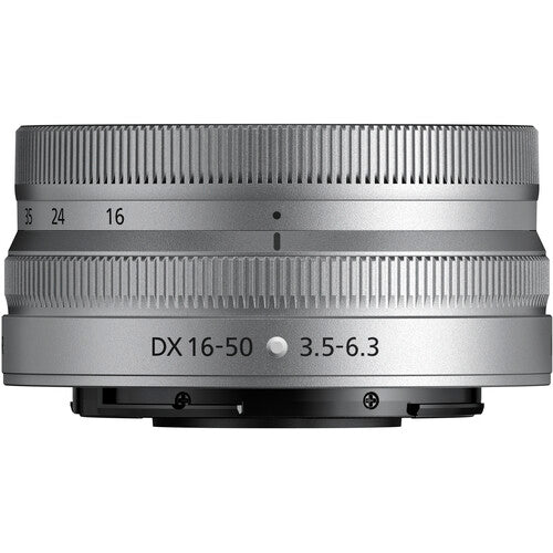 Nikon NIKKOR Z DX 16-50mm f/3.5-6.3 VR Lens (Silver)-Camera Lenses-futuromic