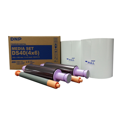 DNP DS40 (4x6) Premium Digital Media Set For DS40 Printer (400prints x 2 roll)-Printers-futuromic