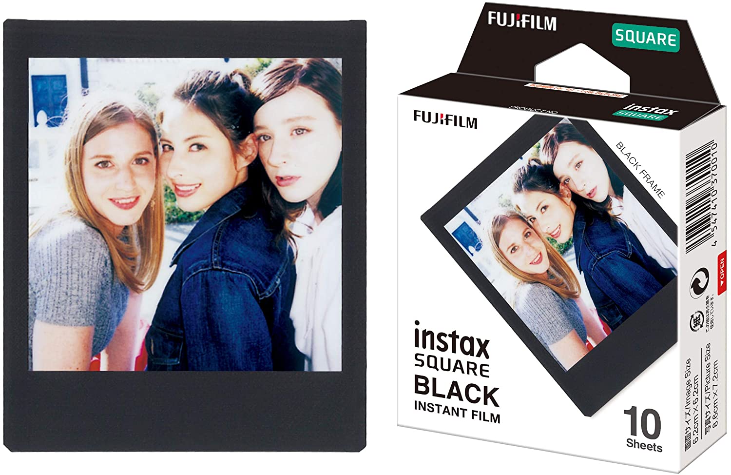 Fujifilm Instax Square Film ( Black Frame 10's )-Instant Camera Accessories-futuromic
