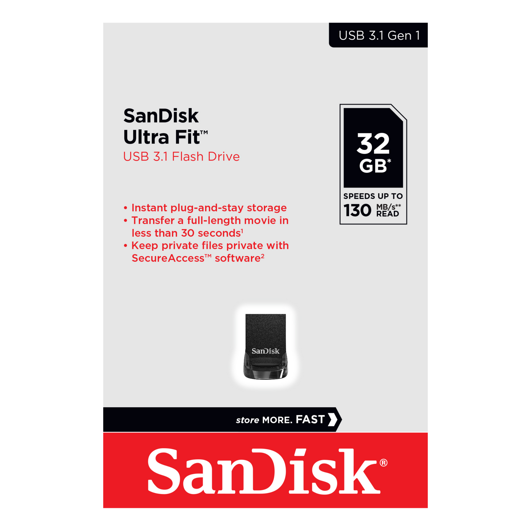 SanDisk Ultra Fit CZ430 USB 3.1 Flash Drive-Data Storage-futuromic