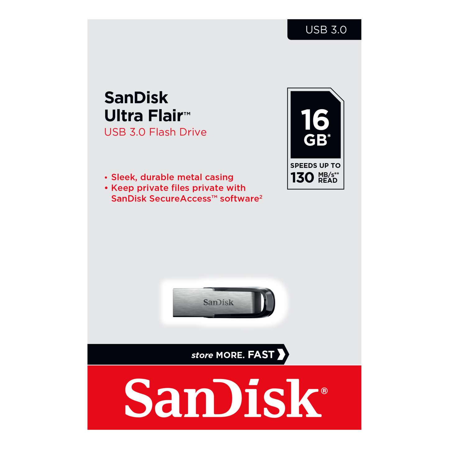 SanDisk Ultra Flair CZ73 USB 3.0 Flash Drive-Data Storage-futuromic