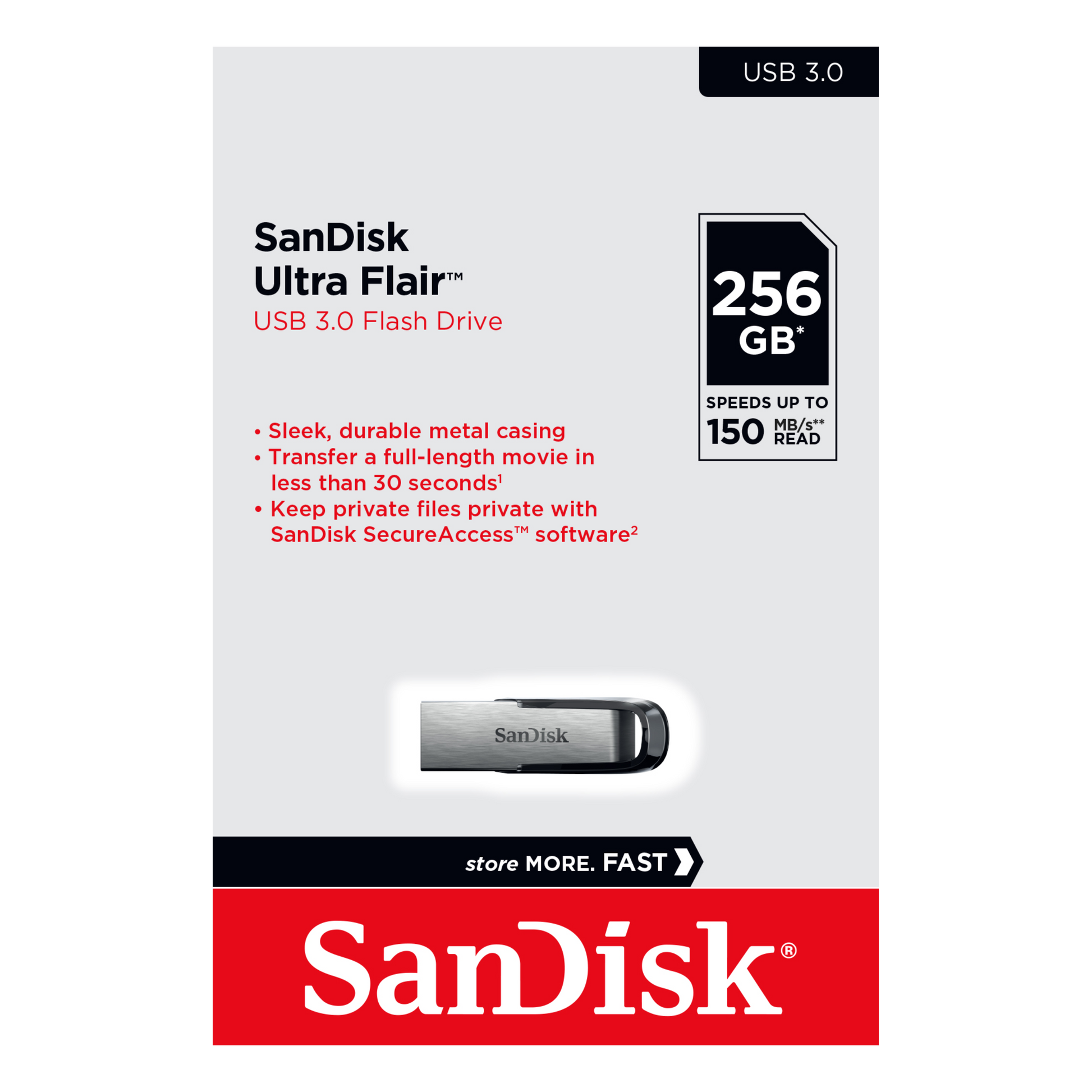 SanDisk Ultra Flair CZ73 USB 3.0 Flash Drive-Data Storage-futuromic