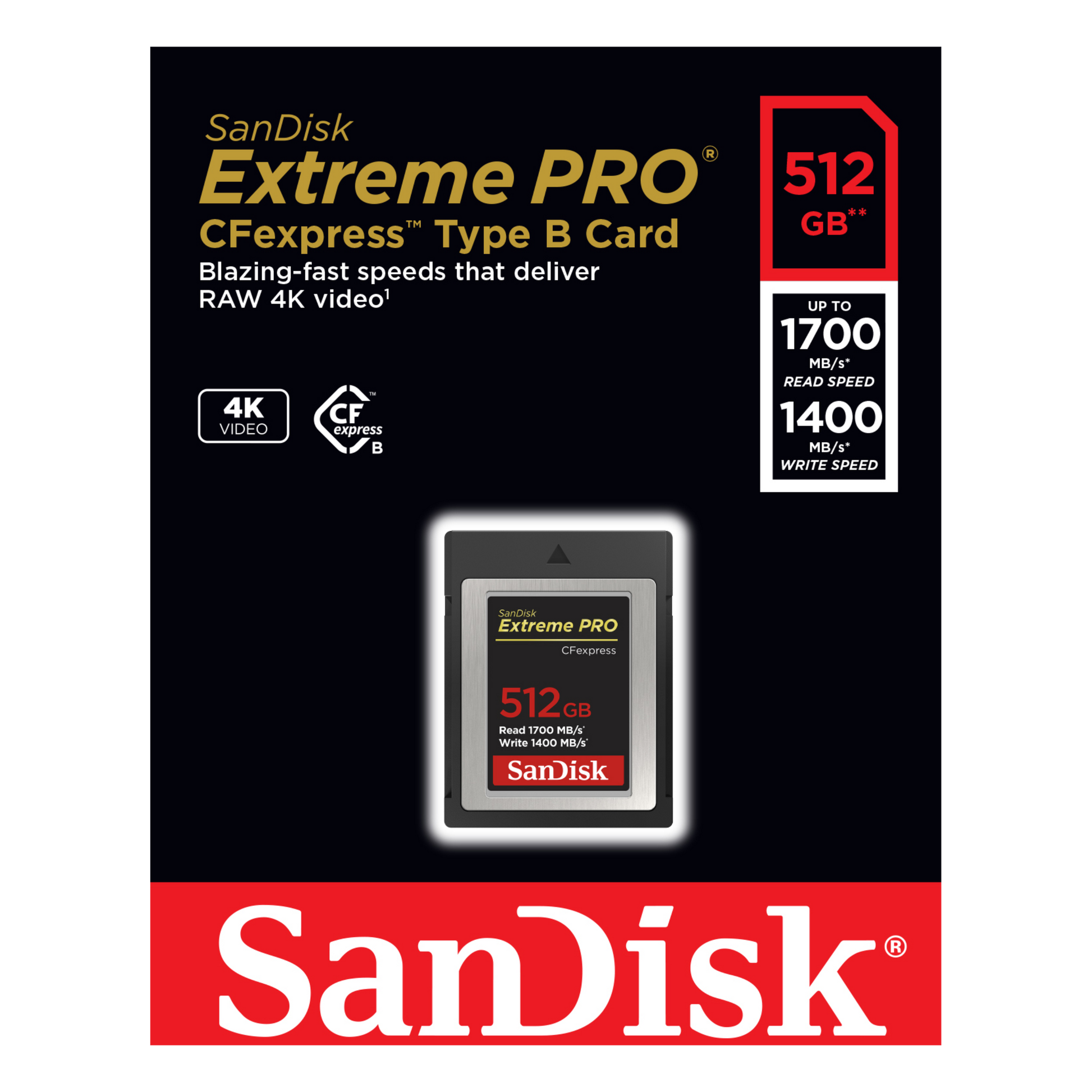 SanDisk Extreme Pro® 1500MB/s -1700MB/s CFexpress Card Type B-Data Storage-futuromic