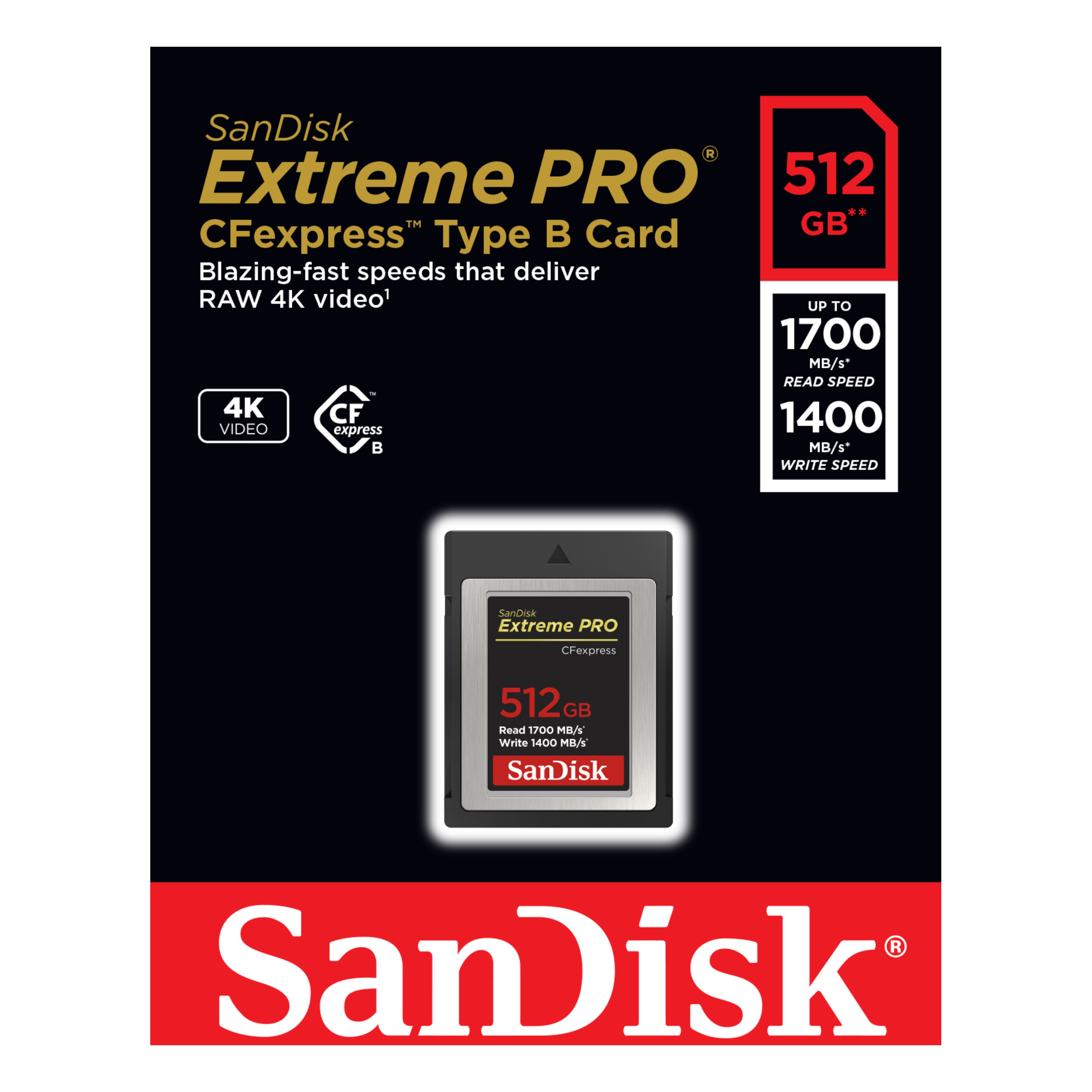 SanDisk Extreme Pro® 1500MB/s -1700MB/s CFexpress Card Type B-Data Storage-futuromic