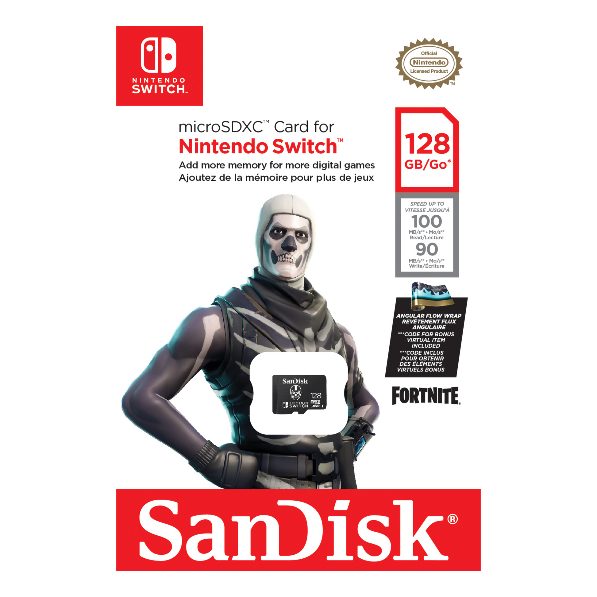 SanDisk microSD Memory Card for Nintendo Switch Fortnite Edition 100MB/s Class 10 U3 microSDXC-Data Storage-futuromic