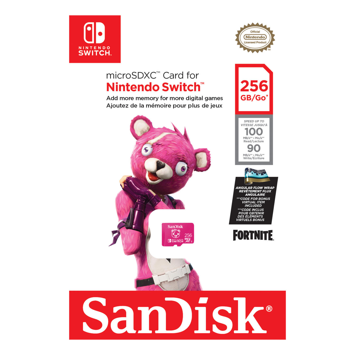 SanDisk microSD Memory Card for Nintendo Switch Fortnite Edition 100MB/s Class 10 U3 microSDXC-Data Storage-futuromic