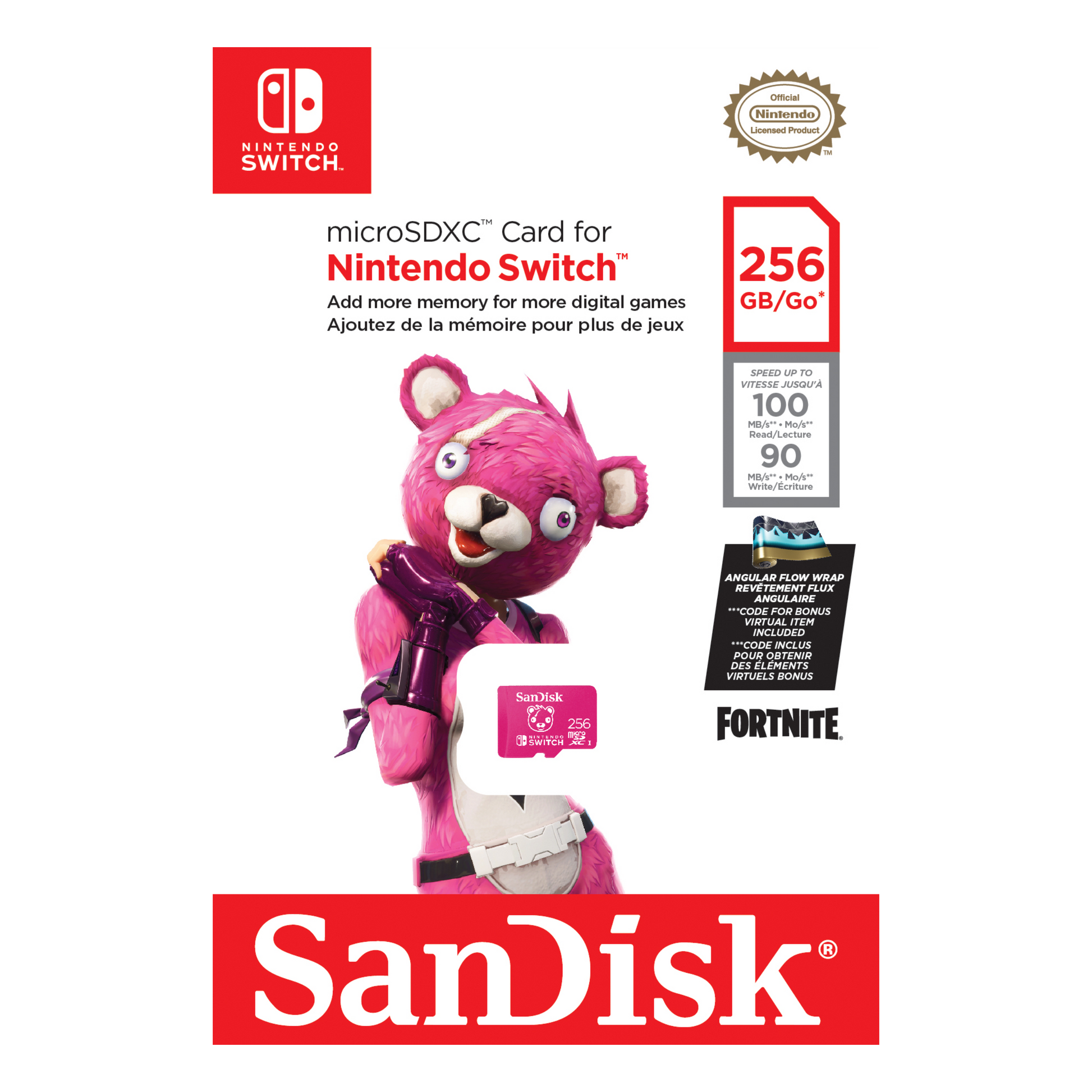 SanDisk microSD Memory Card for Nintendo Switch Fortnite Edition 100MB/s Class 10 U3 microSDXC-Data Storage-futuromic