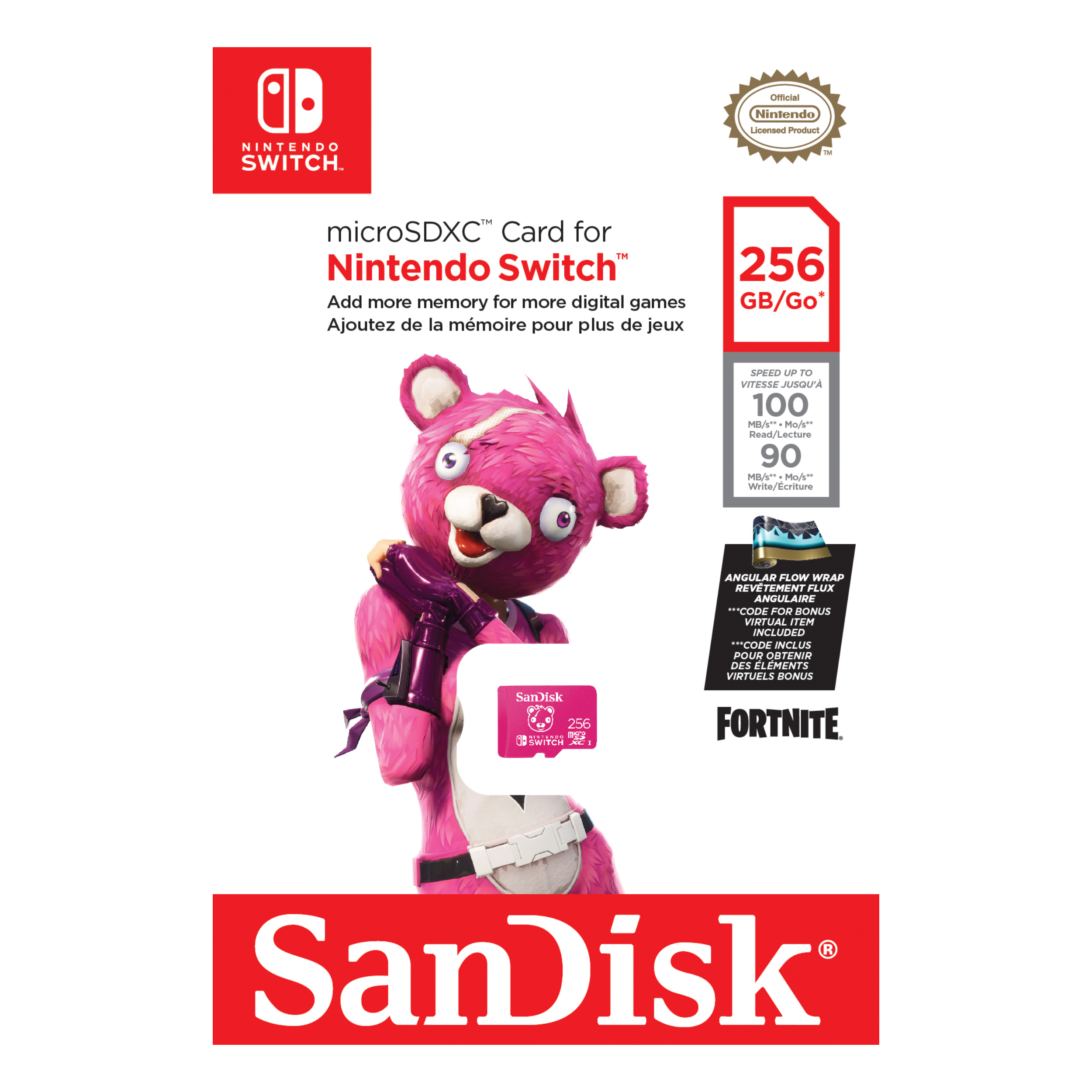 SanDisk microSD Memory Card for Nintendo Switch Fortnite Edition 100MB/s Class 10 U3 microSDXC-Data Storage-futuromic