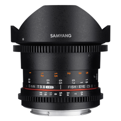 Samyang 8mm T3.8 VDSLR UMC Fish-eye CS II-Camera Lenses-futuromic