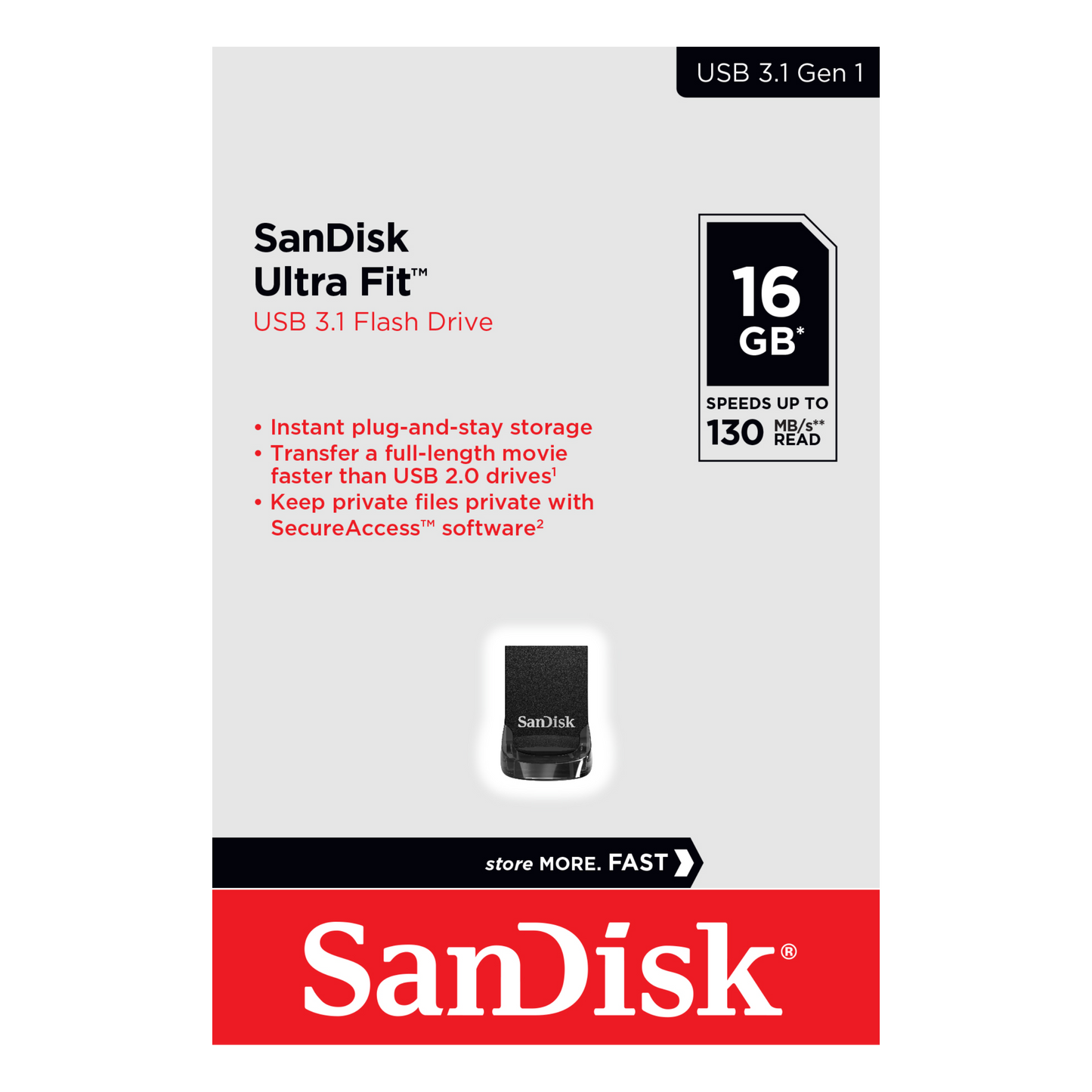 SanDisk Ultra Fit CZ430 USB 3.1 Flash Drive-Data Storage-futuromic
